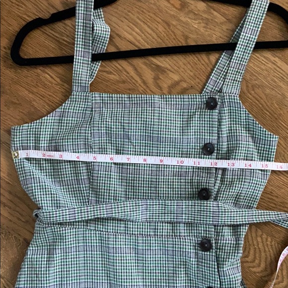 Green and black and white plaid summer dress - Picture 8 of 8